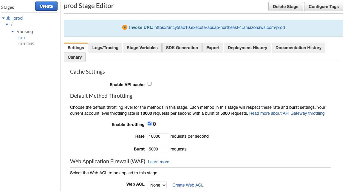 Configuring API Gateway :: Start Full Stack Game with GameLift